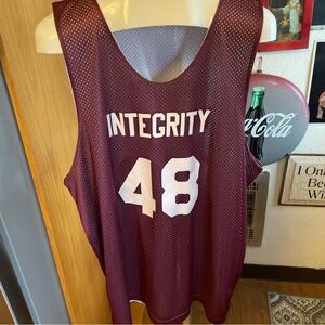 Maroon Integrity Sports Jersey A4 Reversible Size 2XL